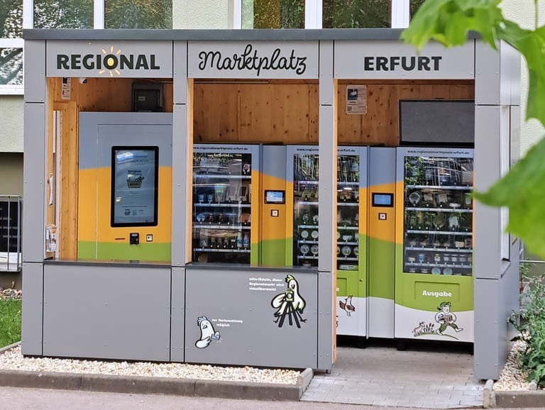 Der Regionalmarktplatz in Erfurt im Jahr 2024.